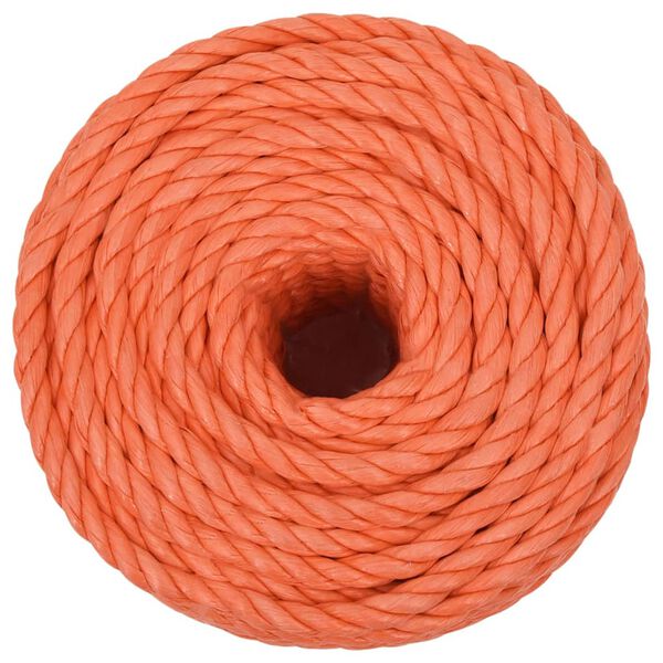 vidaXL Corda de trabalho 12 mm 25 m polipropileno laranja