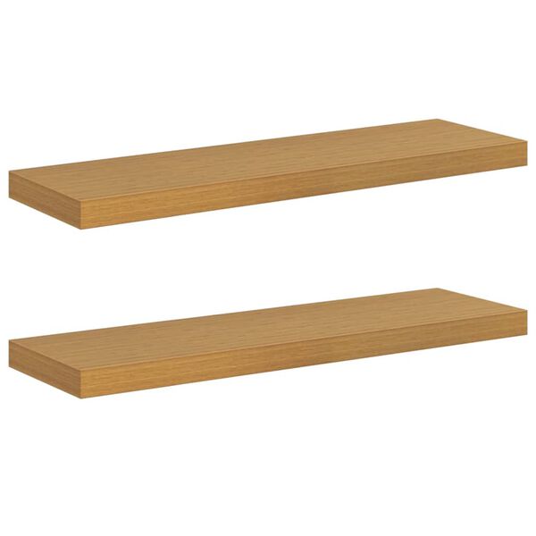 vidaXL Prateleira de Parede 2 pcs Bege 90 x 23,5 x 4 cm