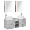 vidaXL Conjunto de M&oacute;veis para Banheiro 5 pcs Cinzento Cimento
