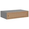 vidaXL Prateleiras de parede com gavetas 2 pcs MDF 40x23,5x10 cm cinza