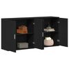 vidaXL Buffet 2 pcs Carvalho Preto 79 x 38 x 80 cm Madeira processada