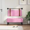 vidaXL Cabeceira Suspensa Liso Rosa 90 x 55 x 5 cm PU Antigo