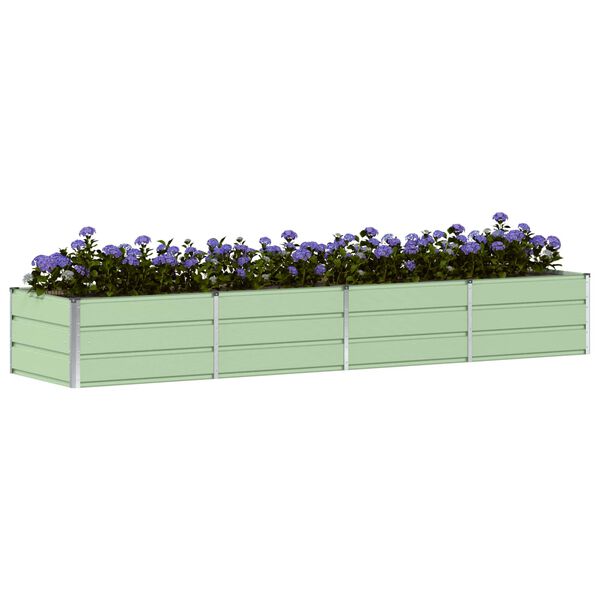 vidaXL Floreira Verde 320 x 80 x 45 cm A&ccedil;o