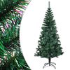 vidaXL &Aacute;rvore Natal artificial c/ pontas iridescentes 210 cm PVC verde