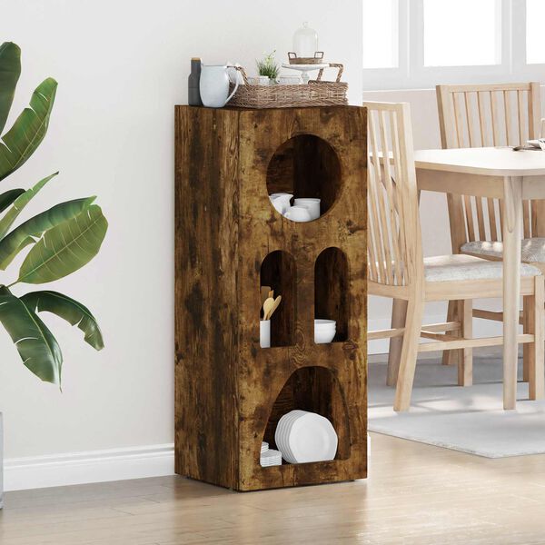 vidaXL Buffet Carvalho Defumado 40 x 35 x 100,5 cm Madeira processada