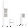 vidaXL 3 pcs conjunto m&oacute;veis casa de banho derivados de madeira branco