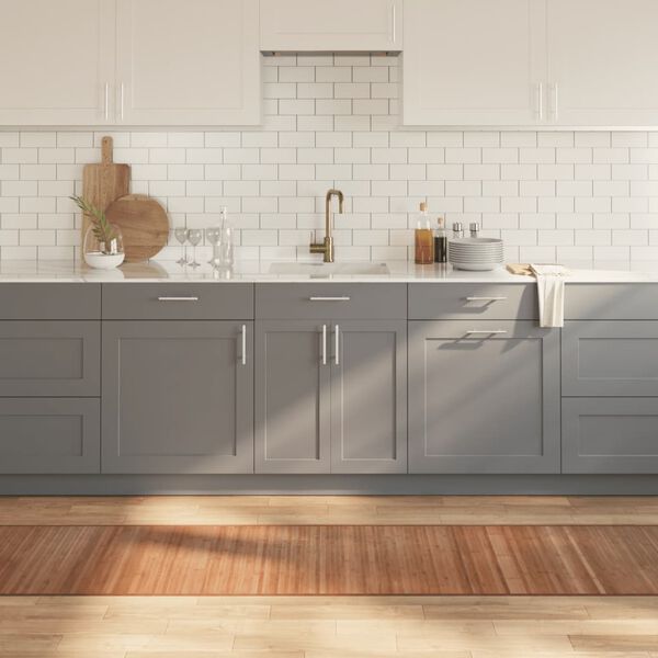 vidaXL Tapete retangular 60x300 cm bambu cor natural