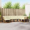 vidaXL Conjunto de Sof&aacute;s para Exterior 8 pcs Natural e Creme