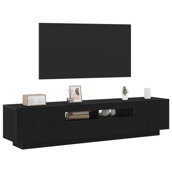 vidaXL Conjunto de m&oacute;vel de TV 2 pcs Preto 180 x 35 x 40 cm