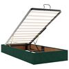 vidaXL Estrutura cama otomana colch&otilde;es 80x200cm veludo verde escuro