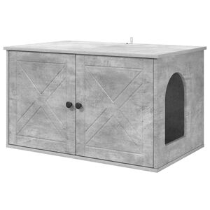 vidaXL Casa para Gatos Concreto 85 x 55 x 50,5 cm Derivados de Madeira