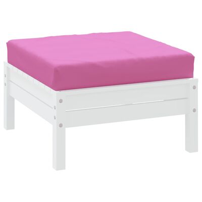 vidaXL Almofadão para sofá de paletes 60x60x8 cm tecido rosa