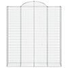 vidaXL Cestos gabi&atilde;o arqueados 15 pcs 200x50x220/240 ferro galvanizado