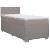 vidaXL Cama box spring com colch&atilde;o Cinzento-acastanhado 90 x 200 cm