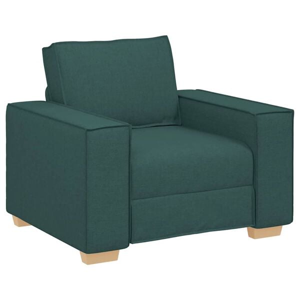 vidaXL Sof&aacute;-cadeira Verde Escuro 100x78x84 cm Tecido