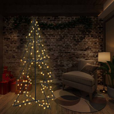 vidaXL Árvore de Natal em cone 240 LEDs 115x150 cm interior e exterior