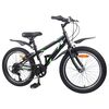vidaXL Bicicleta Infantil 24 Polegadas 6-Speed para 8-12 anos Preto