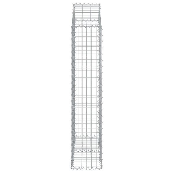 vidaXL Cesto gabi&atilde;o arqueado 100x30x140/160 cm ferro galvanizado