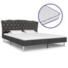 vidaXL Cama c/ colch&atilde;o espuma mem&oacute;ria 160x200cm tecido cinzento-escuro