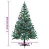 vidaXL &Aacute;rvore de Natal pr&eacute;-iluminada geada c/ bolas e pinhas 150 cm