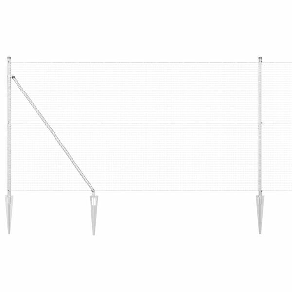 vidaXL Poste de Cerca Prateado 25 x 1,5 m (rede 19 x 19 mm) A&ccedil;o