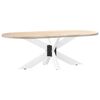 vidaXL P&eacute; de mesa de centro em formato de aranha, branco, 98x58x(42-43) cm, a&ccedil;o