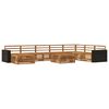 vidaXL Conjunto de Sof&aacute;s para Exterior 9 pcs Natural