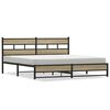 vidaXL Estrutura de cama sem colch&atilde;o 193x203cm metal carvalho sonoma