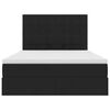 vidaXL Cama com arruma&ccedil;&atilde;o e colch&atilde;o Preto 140 x 190 cm Veludo