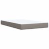 vidaXL Cama boxspring c/ colch&atilde;o 120x190cm tecido castanho-acinzentado