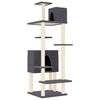 vidaXL &Aacute;rvore p/ gatos c/ postes arranhadores sisal 154cm cinza-escuro