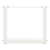 vidaXL P&eacute;s para mesa de centro em formato de U, 2 pe&ccedil;as, branco, 30x(30-31) cm, a&ccedil;o