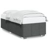 vidaXL Estrutura de cama sem colch&atilde;o 90x190 cm tecido cinzento-escuro