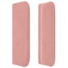 vidaXL Cabeceira de cama c/ abas veludo 163x16x78/88 cm rosa