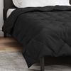 vidaXL Duvet de Ano Inteiro Preto 220 x 155 cm Microfibra