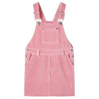 Vestido com peitilho para criança bombazina rosa-claro 92
