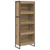 vidaXL Gabinete de Livros Carvalho Artesanal 80 x 30 x 155 cm