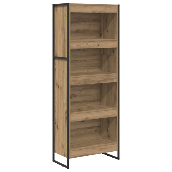 vidaXL Gabinete de Livros Carvalho Artesanal 80 x 30 x 155 cm