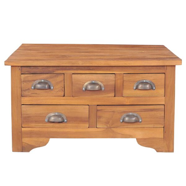 vidaXL Mesa de centro c/ tampo de abrir 65x64x35cm madeira teca maci&ccedil;a