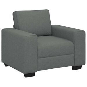 vidaXL Poltrona 100x77x82 cm tecido cinzento-escuro