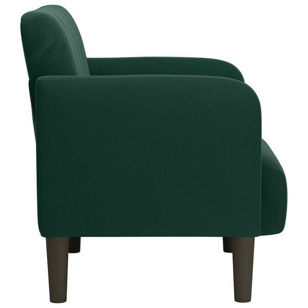 vidaXL Poltrona com apoio de bra&ccedil;os 54 cm veludo verde-escuro