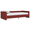 vidaXL Sof&aacute;-cama c/ colch&atilde;o e sa&iacute;da USB 90x200cm tecido vermelho tinto