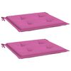 vidaXL Almofad&otilde;es p/ cadeira 2pcs 40x40x4cm tecido rosa