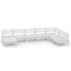 vidaXL 8 pcs conjunto lounge de jardim pinho maci&ccedil;o branco