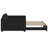 vidaXL Sof&aacute;-cama com gavet&atilde;o 100x200 cm tecido preto