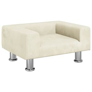 vidaXL Cama para c&atilde;es 50x40x26,5 cm veludo cor creme
