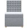 vidaXL Cama com molas/colch&atilde;o 100x200 cm tecido cinzento-claro