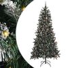 vidaXL &Aacute;rvore de Natal Artificial Verde 240 cm PVC, Pl&aacute;stico e A&ccedil;o