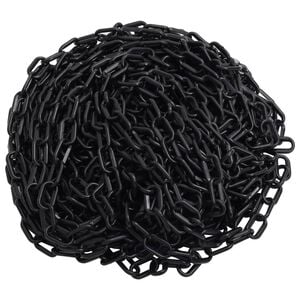 vidaXL Corrente de sinaliza&ccedil;&atilde;o pl&aacute;stico 30 m &Oslash;4 mm preto
