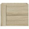 vidaXL Mesas de cabeceira de parede 2 pcs 45x30x35 cm carvalho sonoma
